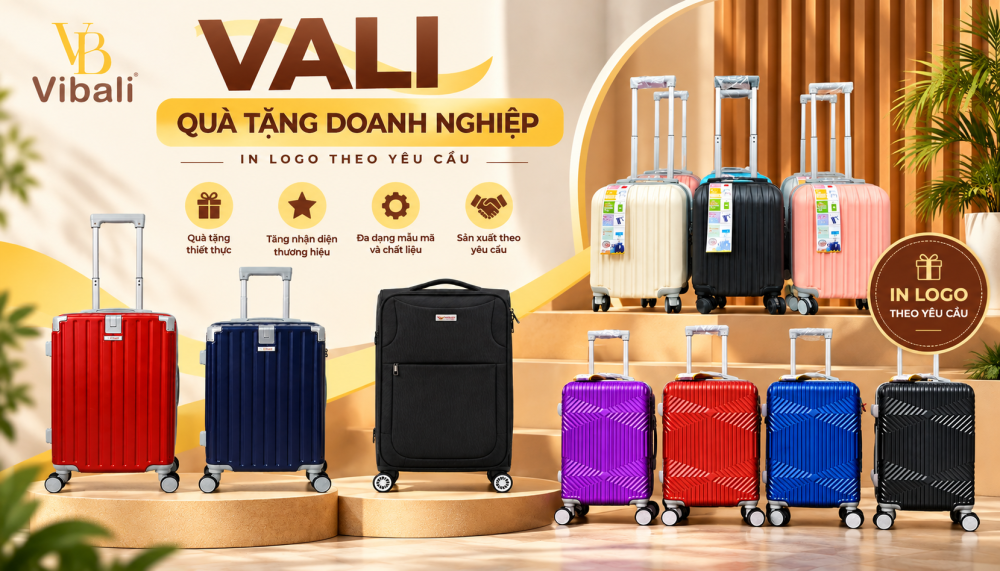 Vali quà tặng doanh nghiệp in logo theo yêu cầu.